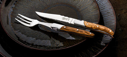 Laguiole Luxury Line Mini Couvert - Olijfhout