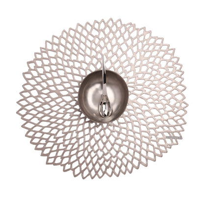 Chilewich Placemat Dahlia Rond 36x39cm | Gunmetal
