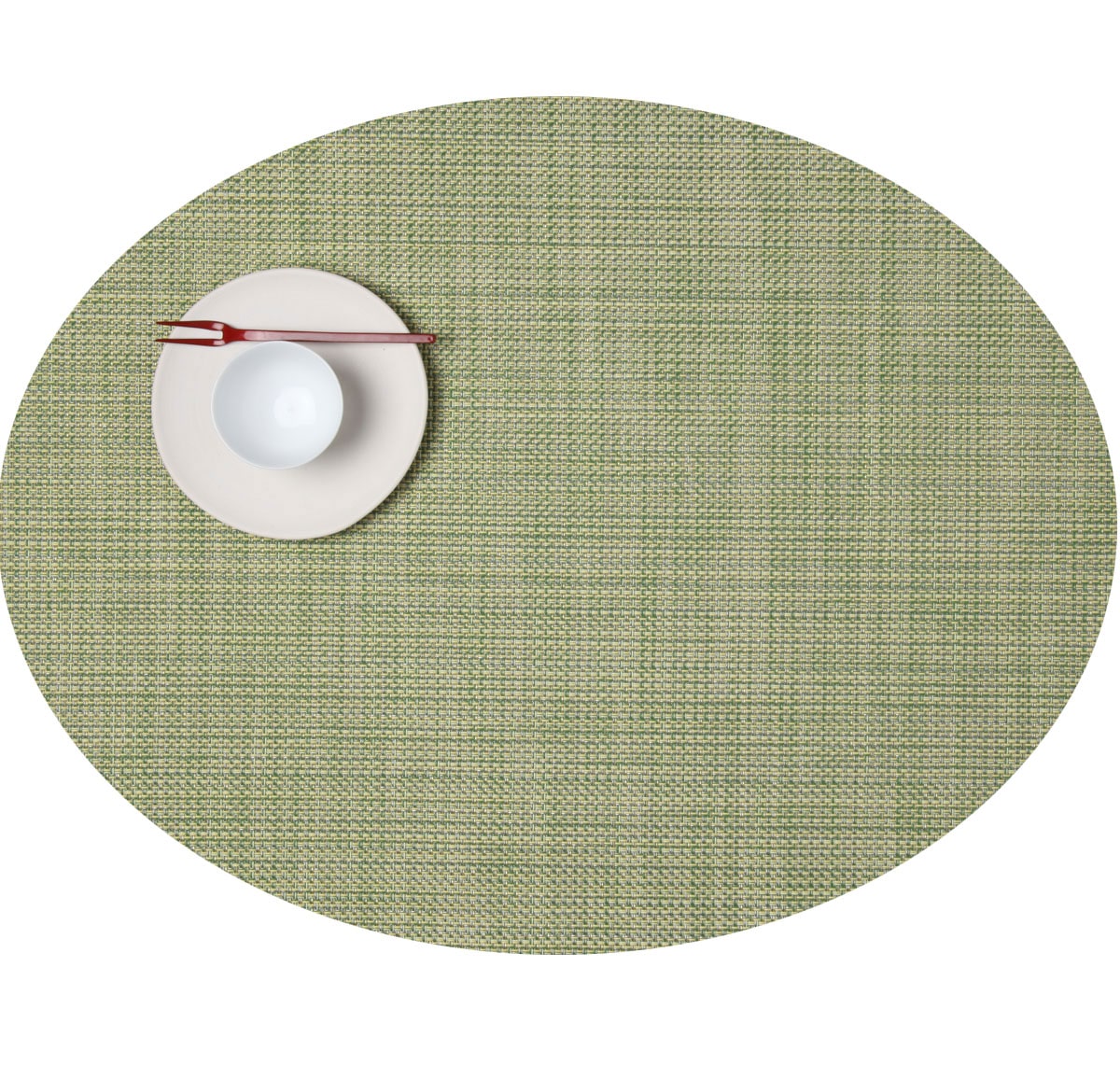 Chilewich placemat Mini Basketweave Ovaal - Dill